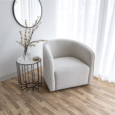 Evita Off White Swivel - Accent Chair SIF