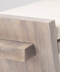 Elaine I Cream Upholstered Mango Wood Bench-5