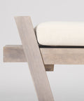 Elaine I Cream Upholstered Mango Wood Bench-6