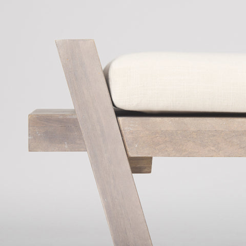 Elaine I Cream Upholstered Mango Wood Bench-6
