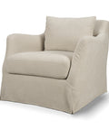 Ellington Cream Fabric Slipcovered Accent Chair-1