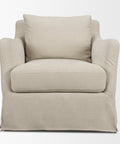 Ellington Cream Fabric Slipcovered Accent Chair-2