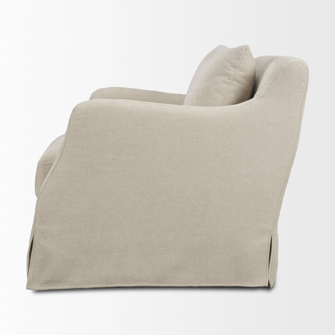 Ellington Cream Fabric Slipcovered Accent Chair-3