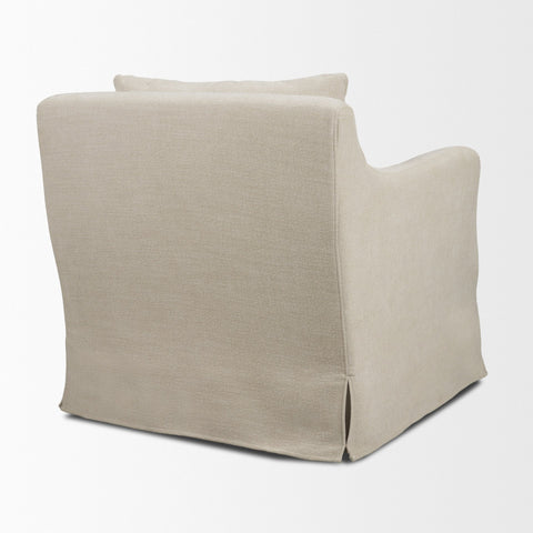 Ellington Cream Fabric Slipcovered Accent Chair-5