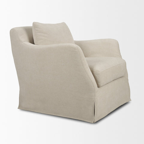 Ellington Cream Fabric Slipcovered Accent Chair-6