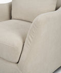 Ellington Cream Fabric Slipcovered Accent Chair-8