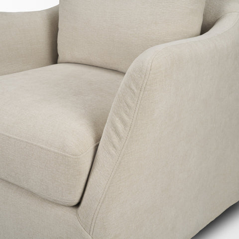 Ellington Cream Fabric Slipcovered Accent Chair-8