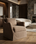 Ellington Stonewashed Latte Slipcovered Accent Chair
