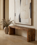 Estelle Rustic Brown Reclaimed Wood Bench 