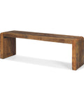 Estelle Rustic Brown Reclaimed Wood Bench -1