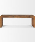 Estelle Rustic Brown Reclaimed Wood Bench -2