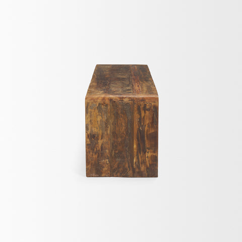 Estelle Rustic Brown Reclaimed Wood Bench -3