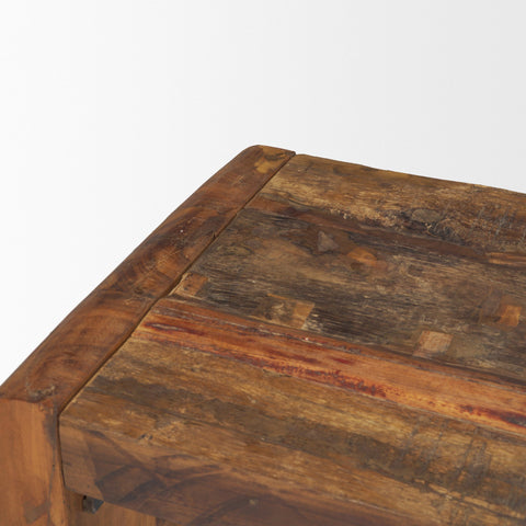 Estelle Rustic Brown Reclaimed Wood Bench -5
