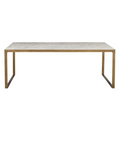 Evert Low White Italian Marble Coffee Table - Sunpan