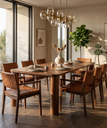 Evolution Solid Mango Walnut Dining Table