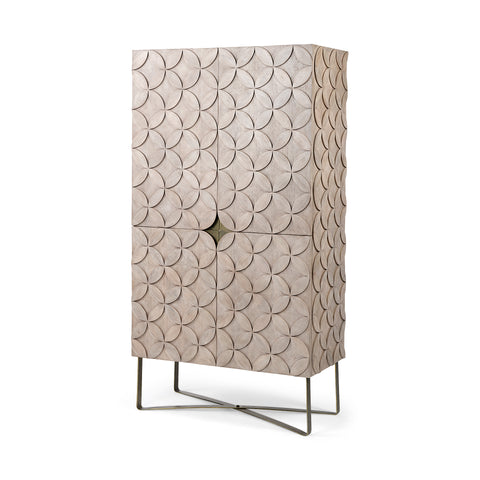 Excelsior II Light Brown Mango Wood Storage Cabinet -1