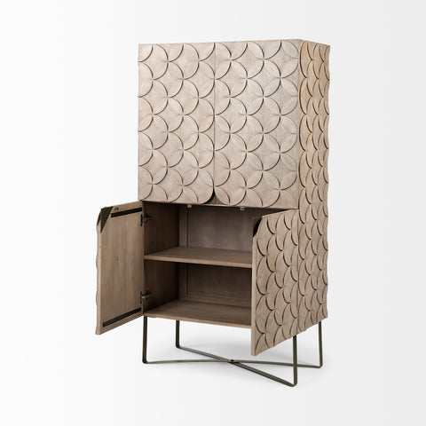 Excelsior II Light Brown Mango Wood Storage Cabinet -2