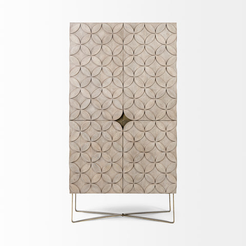Excelsior II Light Brown Mango Wood Storage Cabinet -4