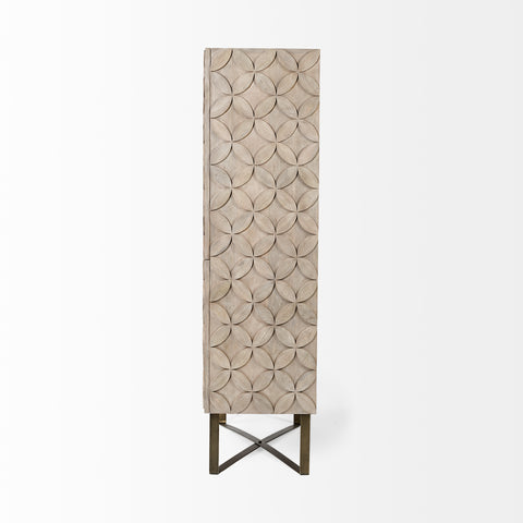 Excelsior II Light Brown Mango Wood Storage Cabinet -5