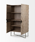Excelsior II Light Brown Mango Wood Storage Cabinet -7