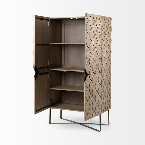 Excelsior II Light Brown Mango Wood Storage Cabinet -7