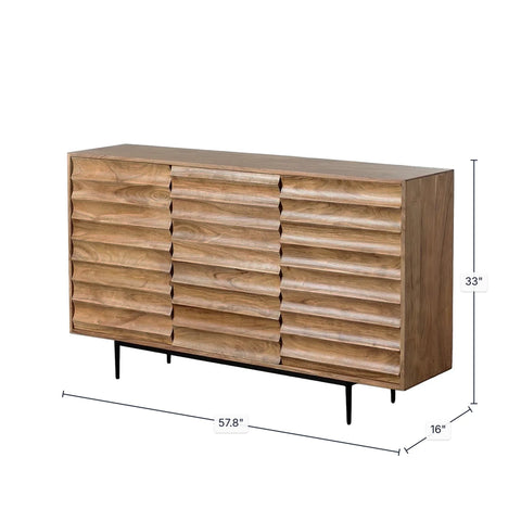 solid acacia storage cabinet