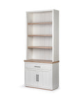 Fairview White & Medium Brown Solid Mango Wood Shelving Unit -1