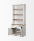Fairview White & Medium Brown Solid Mango Wood Shelving Unit -2