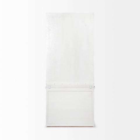 Fairview White & Medium Brown Solid Mango Wood Shelving Unit -3