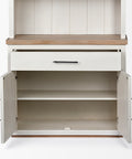 Fairview White & Medium Brown Solid Mango Wood Shelving Unit -5
