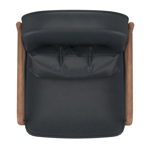 Fani Black Faux Leather Accent Chair-4