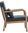 Fani Black Faux Leather Accent Chair-5