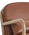Fani Saddle Brown Faux Leather Accent Chair-4