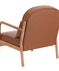 Fani Saddle Brown Faux Leather Accent Chair-5