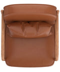 Fani Saddle Brown Faux Leather Accent Chair-6