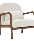 Fani White Boucle Accent Chair-1