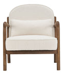 Fani White Boucle Accent Chair-2