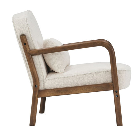 Fani White Boucle Accent Chair-3