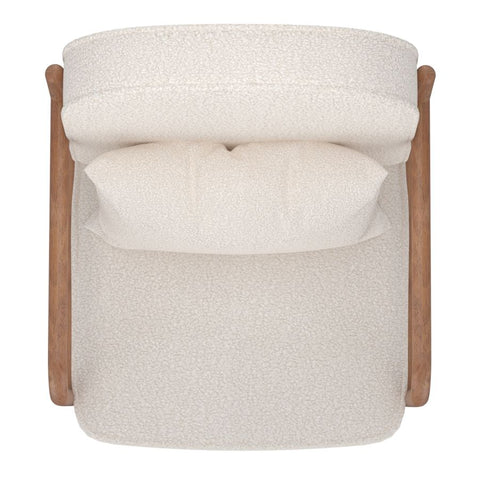 Fani White Boucle Accent Chair-4