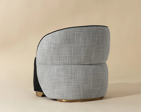 Fatina Black and White Fabric Accent Chair-4