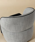 Fatina Black and White Fabric Accent Chair-5