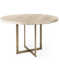 Faye 48" Beige Mango Wood Dining Table-1