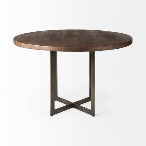 Faye 48" Medium Brown Mango Wood Dining Table -2