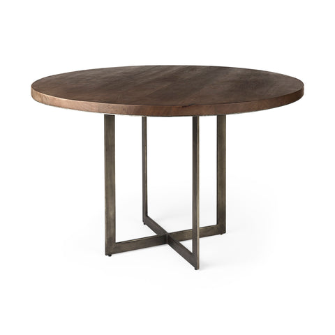 Faye 48" Medium Brown Mango Wood Dining Table -3