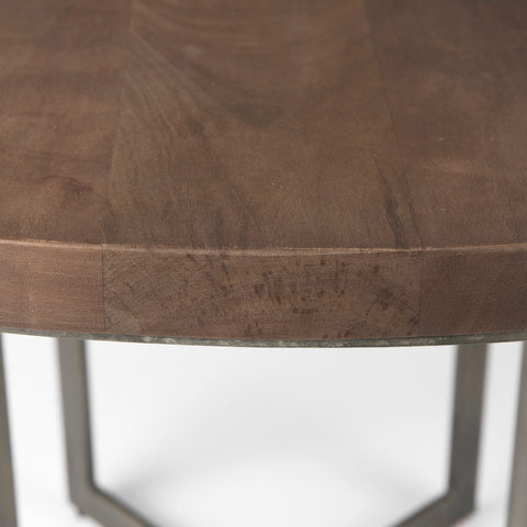 Faye 48" Medium Brown Mango Wood Dining Table -5