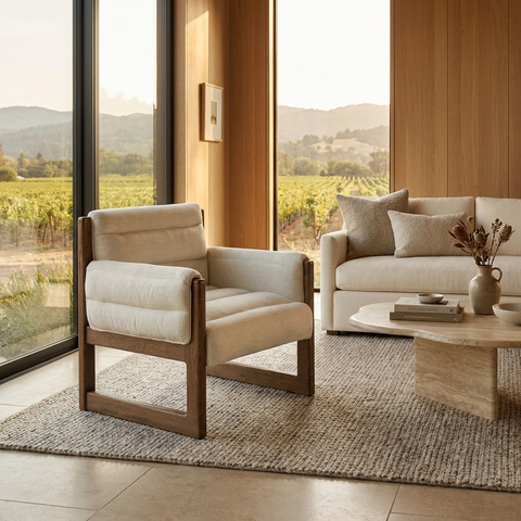Ferguson Cream Performance Fabric Accent Chair