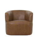 Fireside Antique Sienna Leather Swivel Accent Chair-1