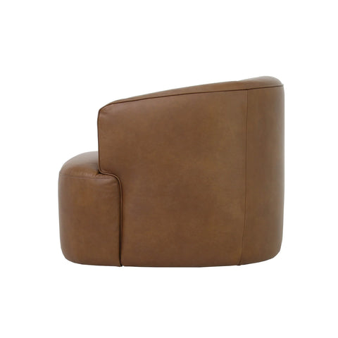Fireside Antique Sienna Leather Swivel Accent Chair-2