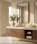 Franca Dark Antique Brass Modern Wall Mirror 