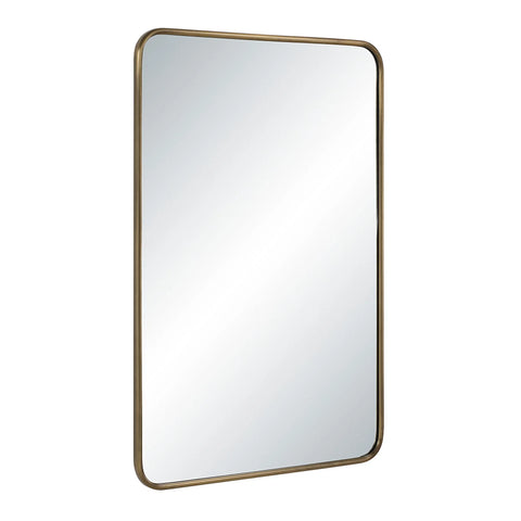 Franca Dark Antique Brass Modern Wall Mirror -2